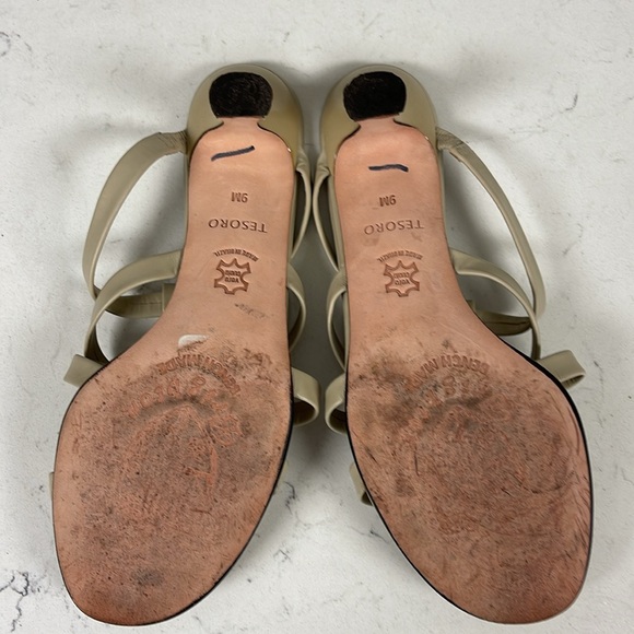 Brighton TESORO Kitten Heel Sandals Women’s Size 9 Color - Biscotti - Taupe - Picture 16 of 16